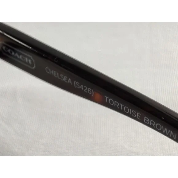 Coach Chelsea S426 Tortoise Brown Sunglasses Crystal Inset Temples Case Cloth - Picture 13 of 13